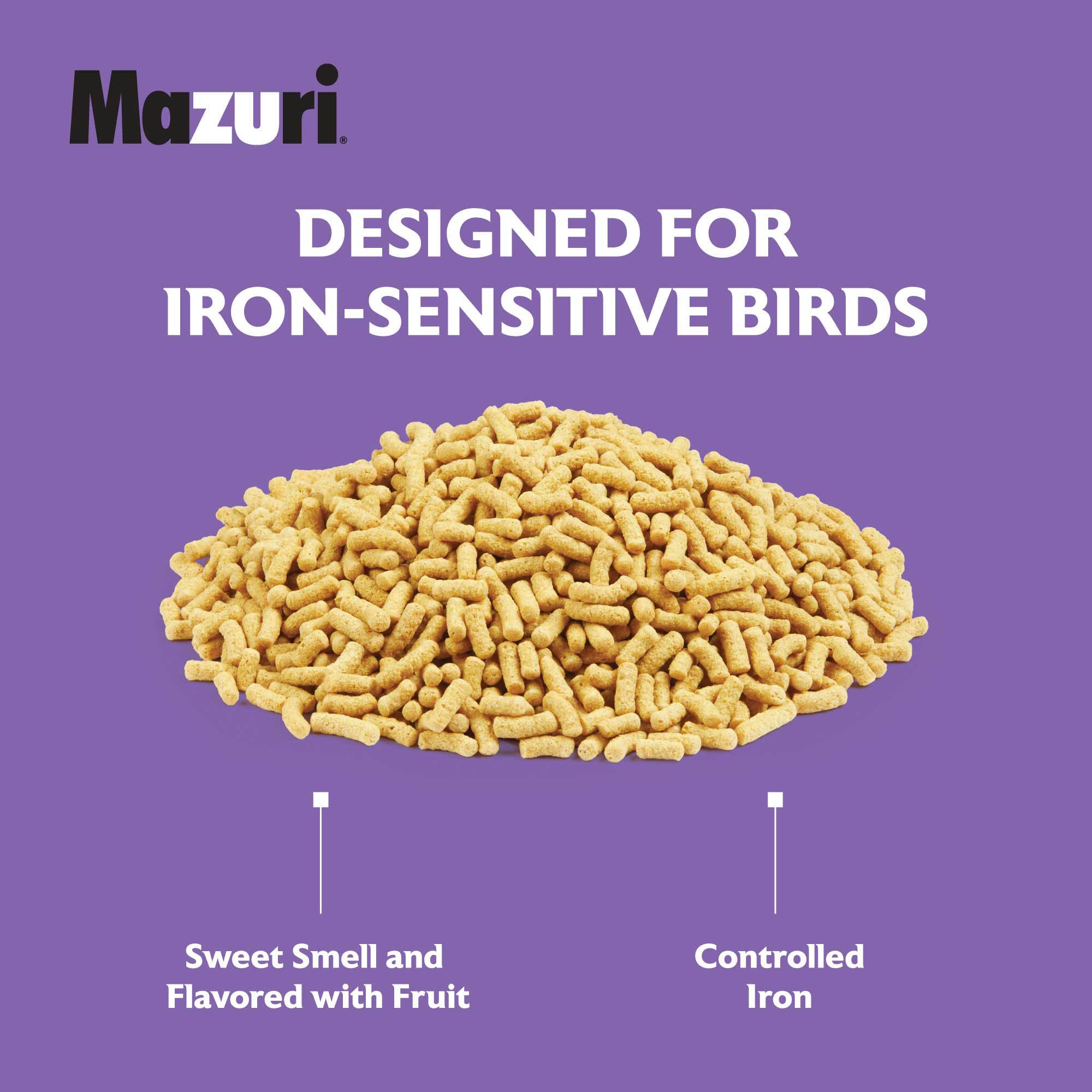 The pellet in a pile on purple background