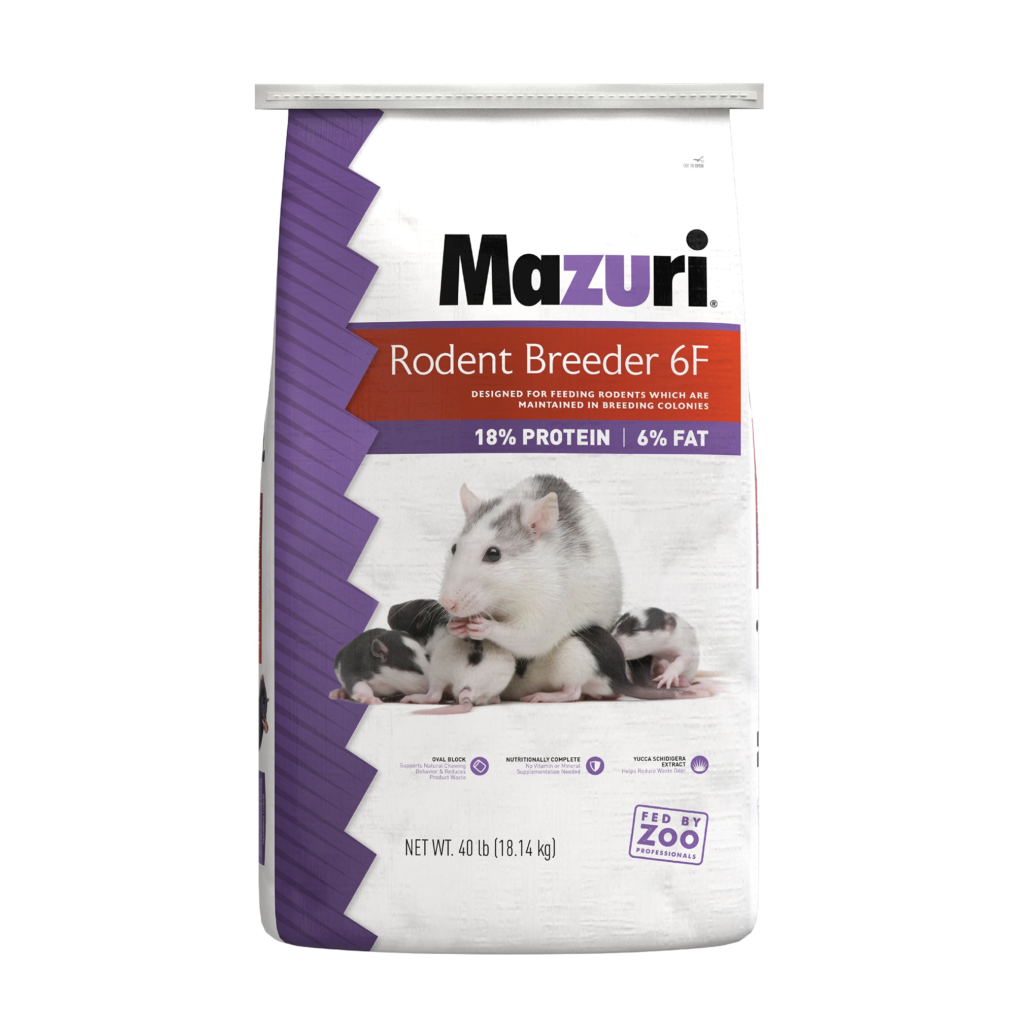 Rodent Breeder 6F 40 lb bag front