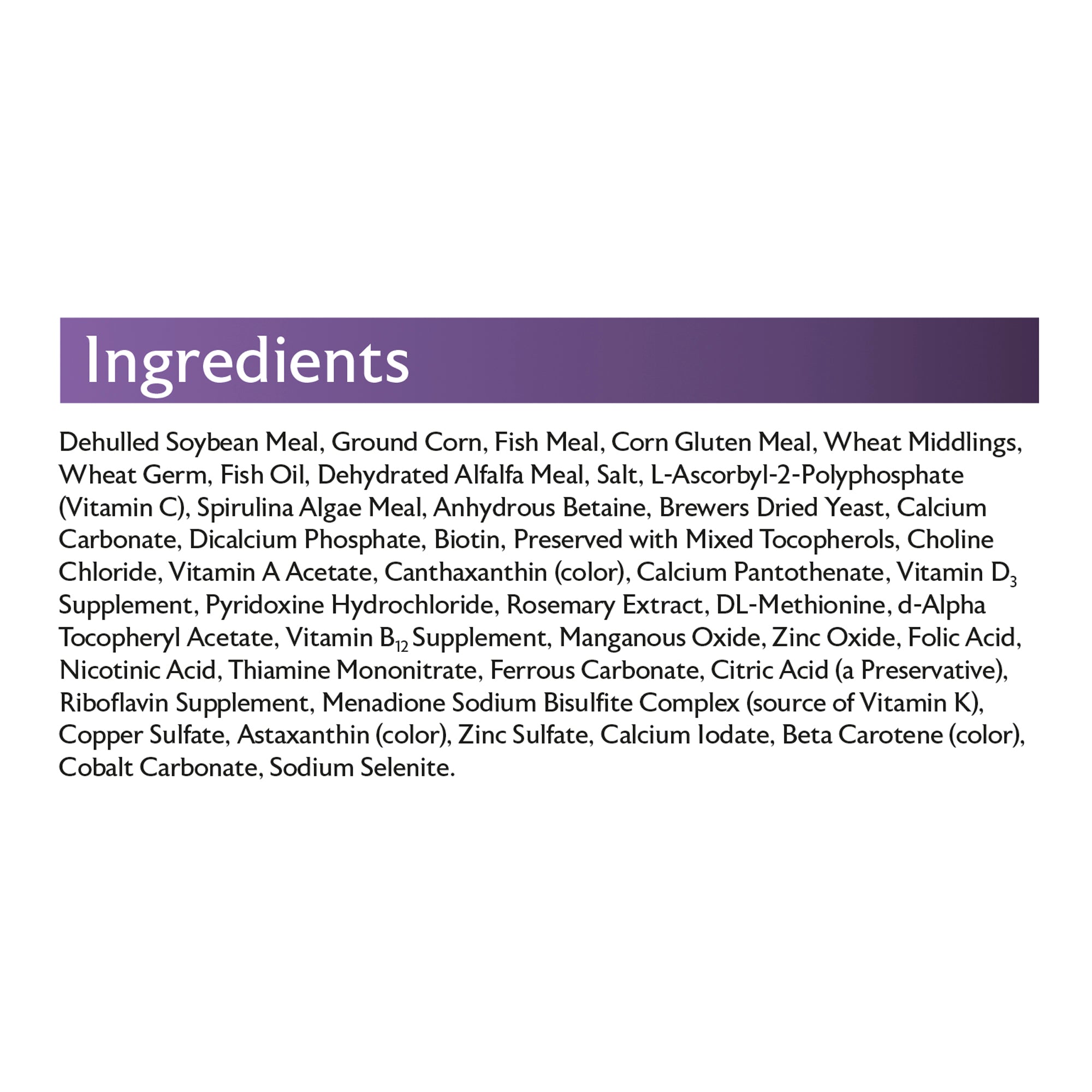 Koi Platinum Nuggets Ingredients