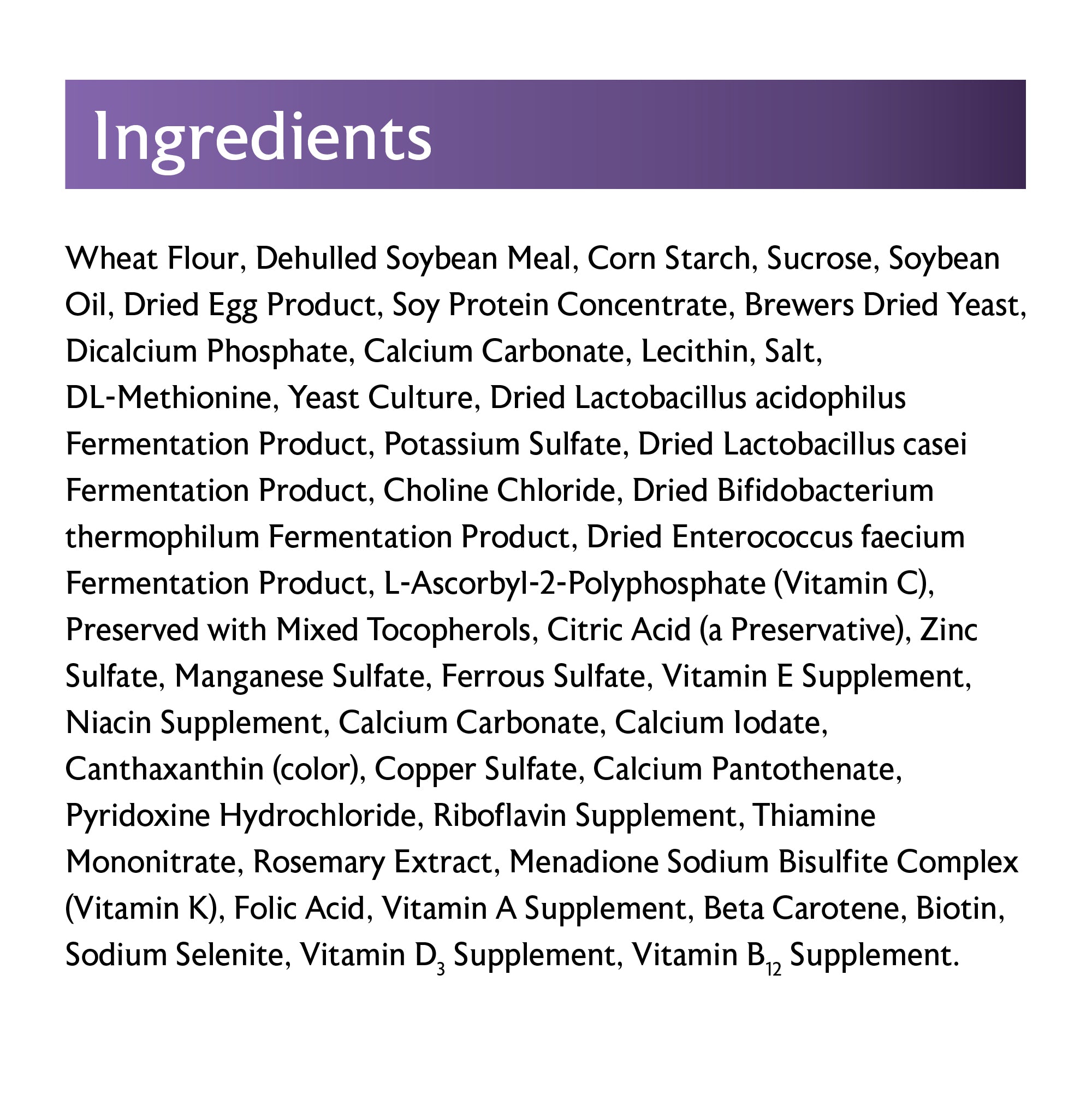 Hand Feeding Formula Ingredients