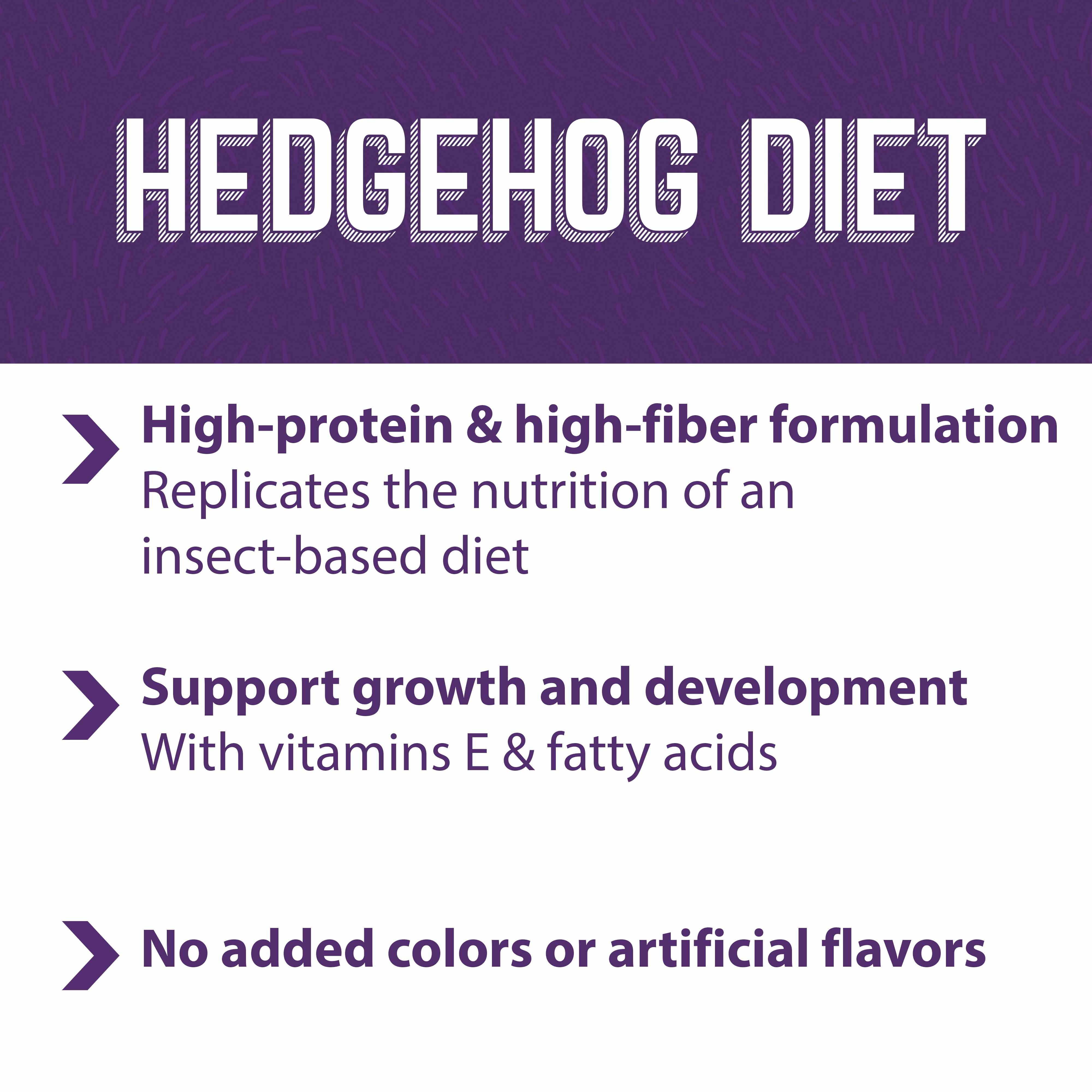 hedgehog diet is high in protein and fiber