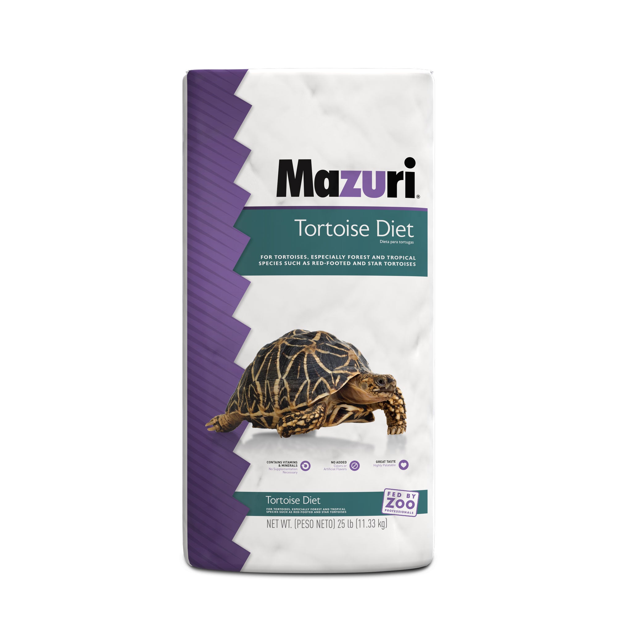 Mazuri Tortoise Diet large bag with tortoise image