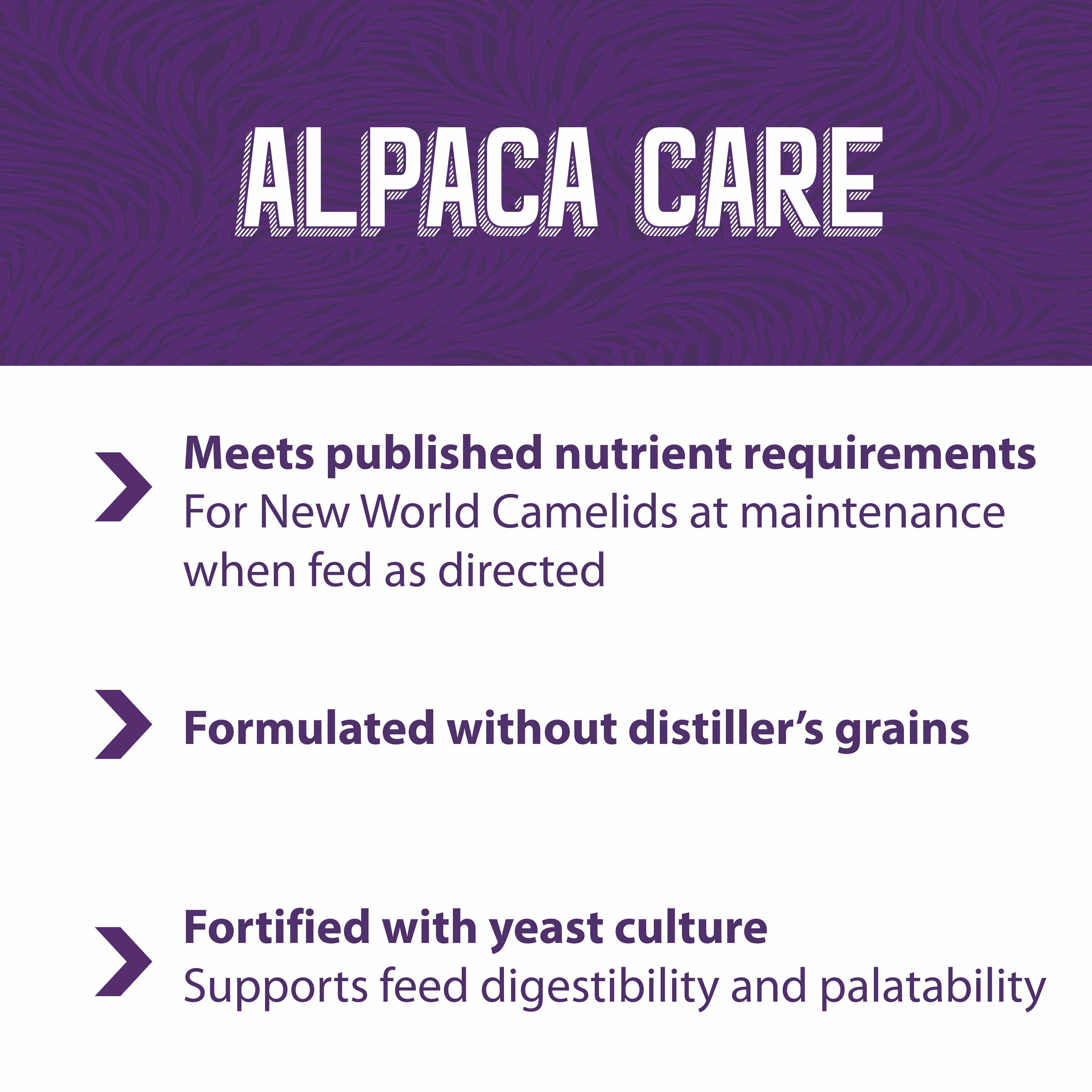 Alpaca Care meets nutrient requirements