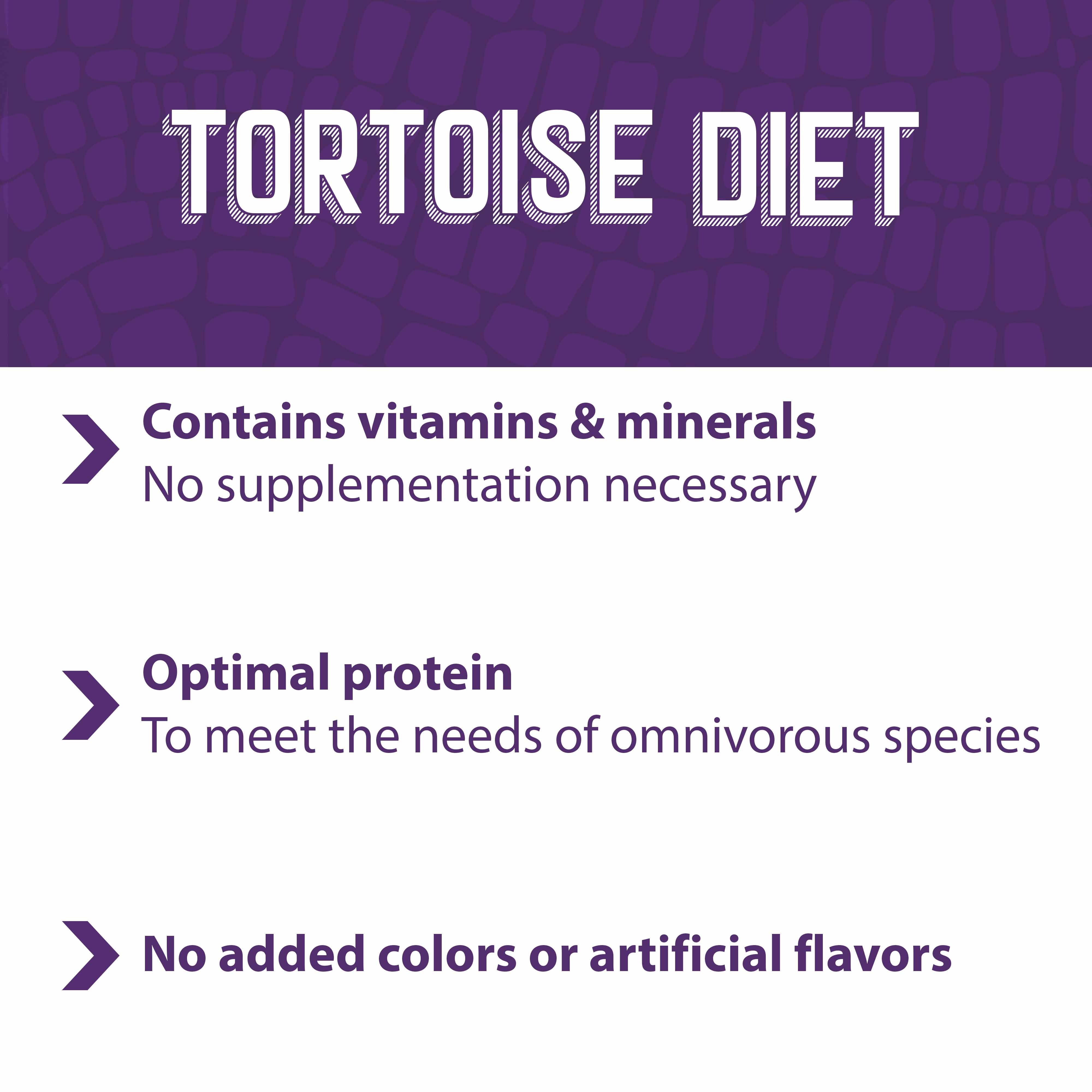 Mazuri tortoise diet contains vitamins and minerals