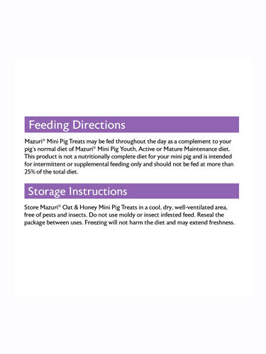 Mini Pig Treat Feeding Directions