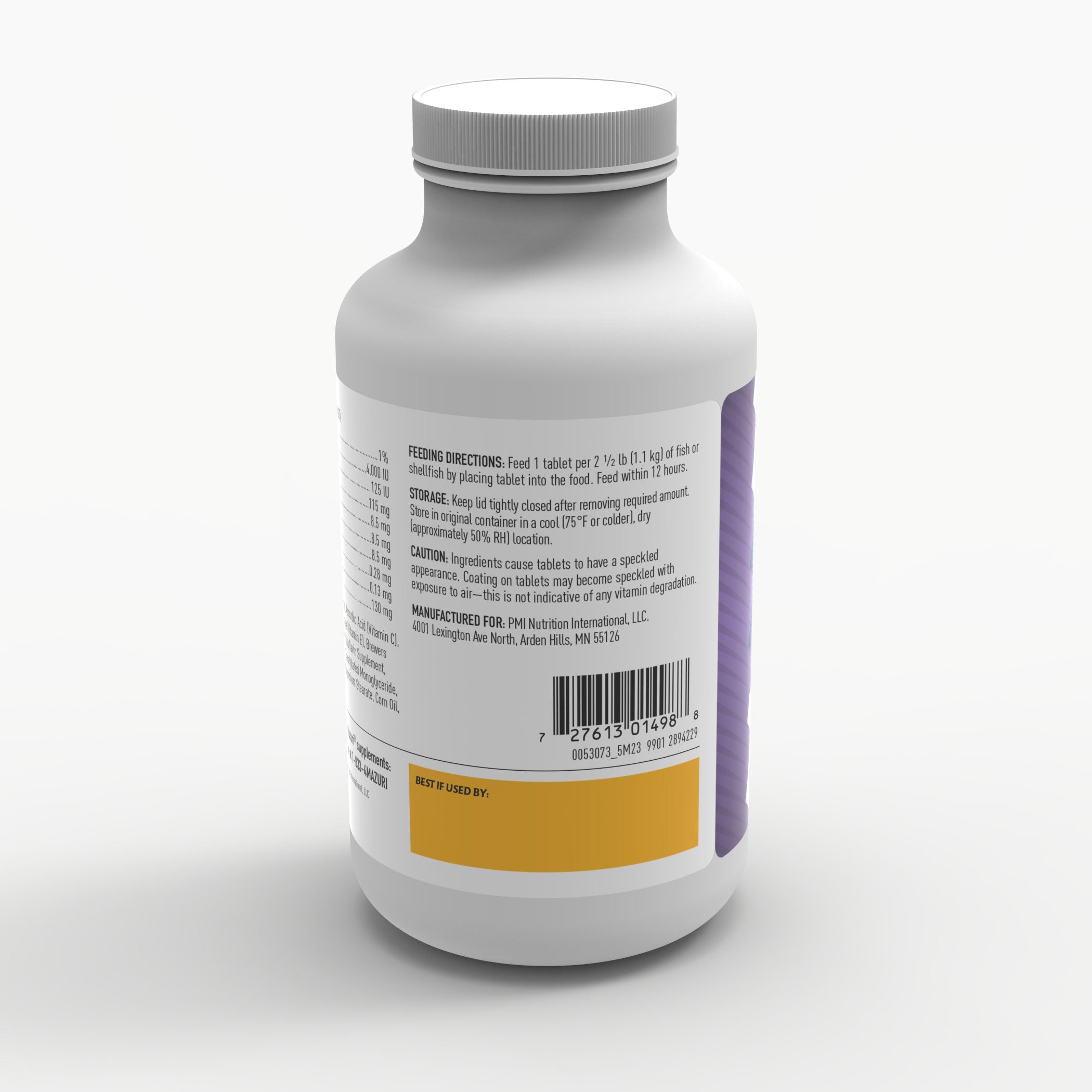 Large Bird Supplement with Vitamin A bottle back with ingredients