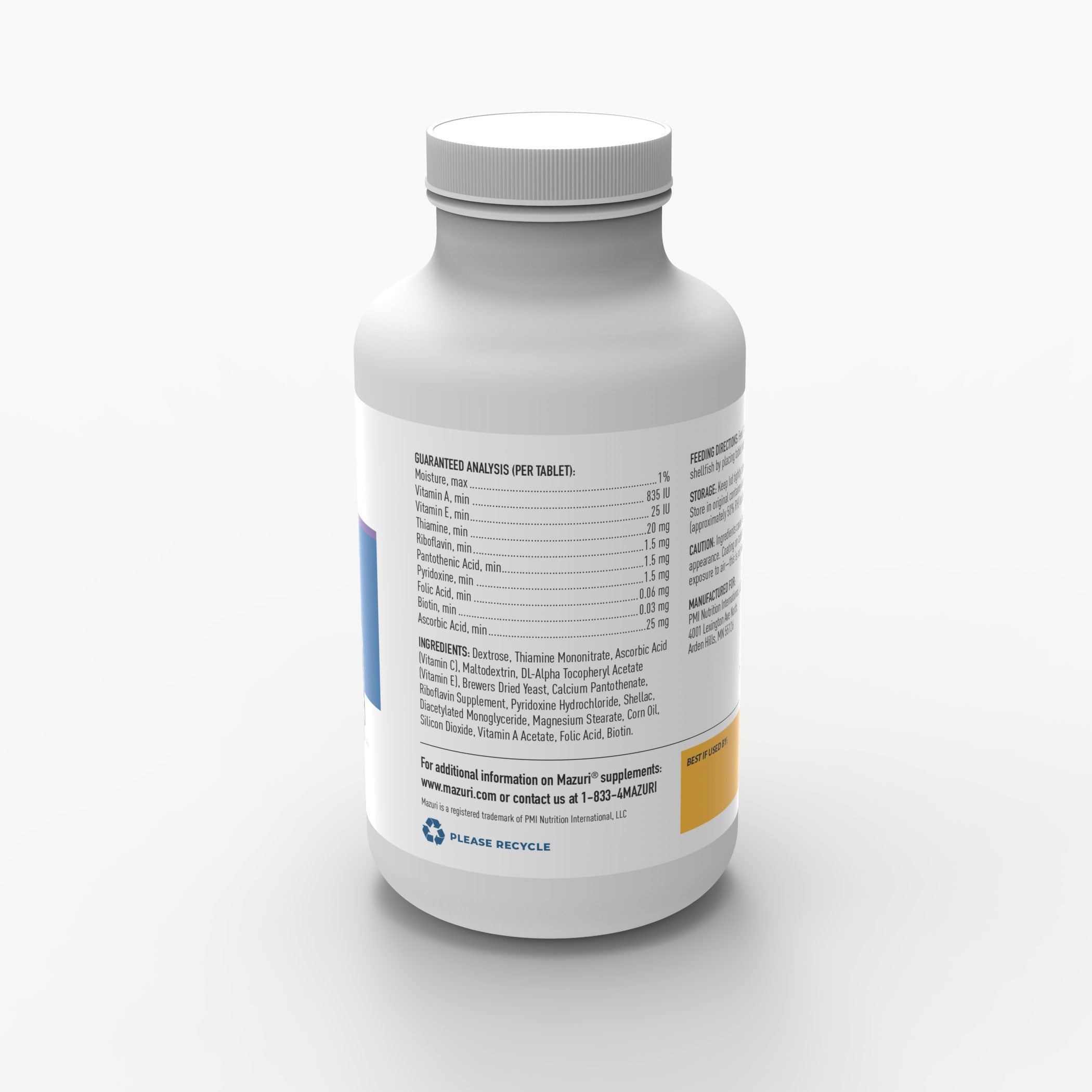 Small Bird Supplement with Vitamin A bottle back with nutrients