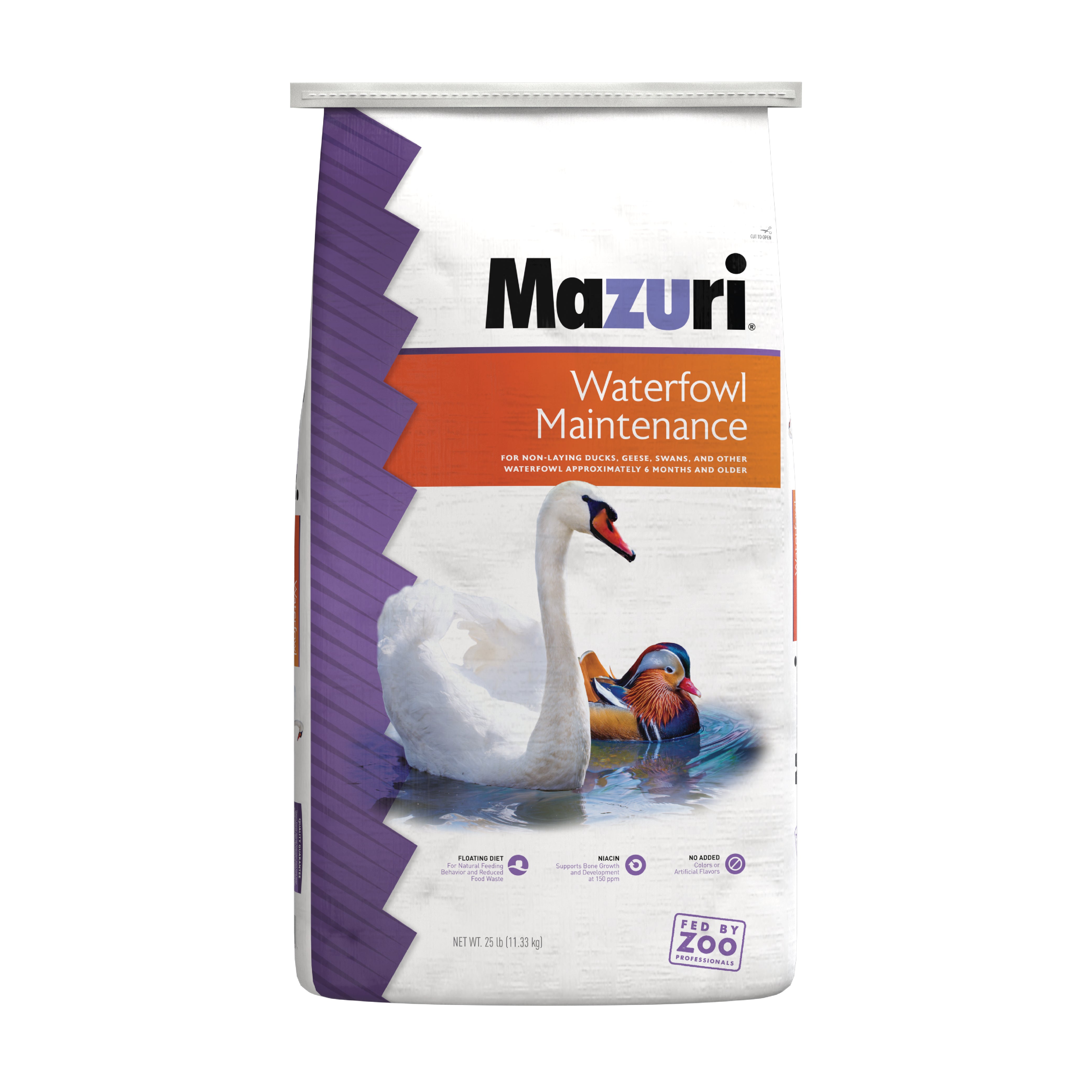 waterfowl maintenance 25 lb bag front