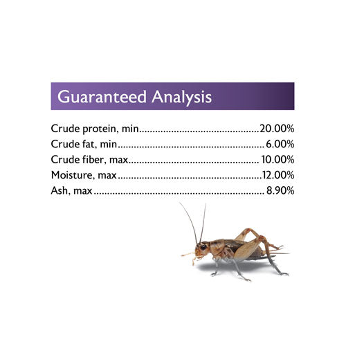 Cricket Diet guaranteed analyisis