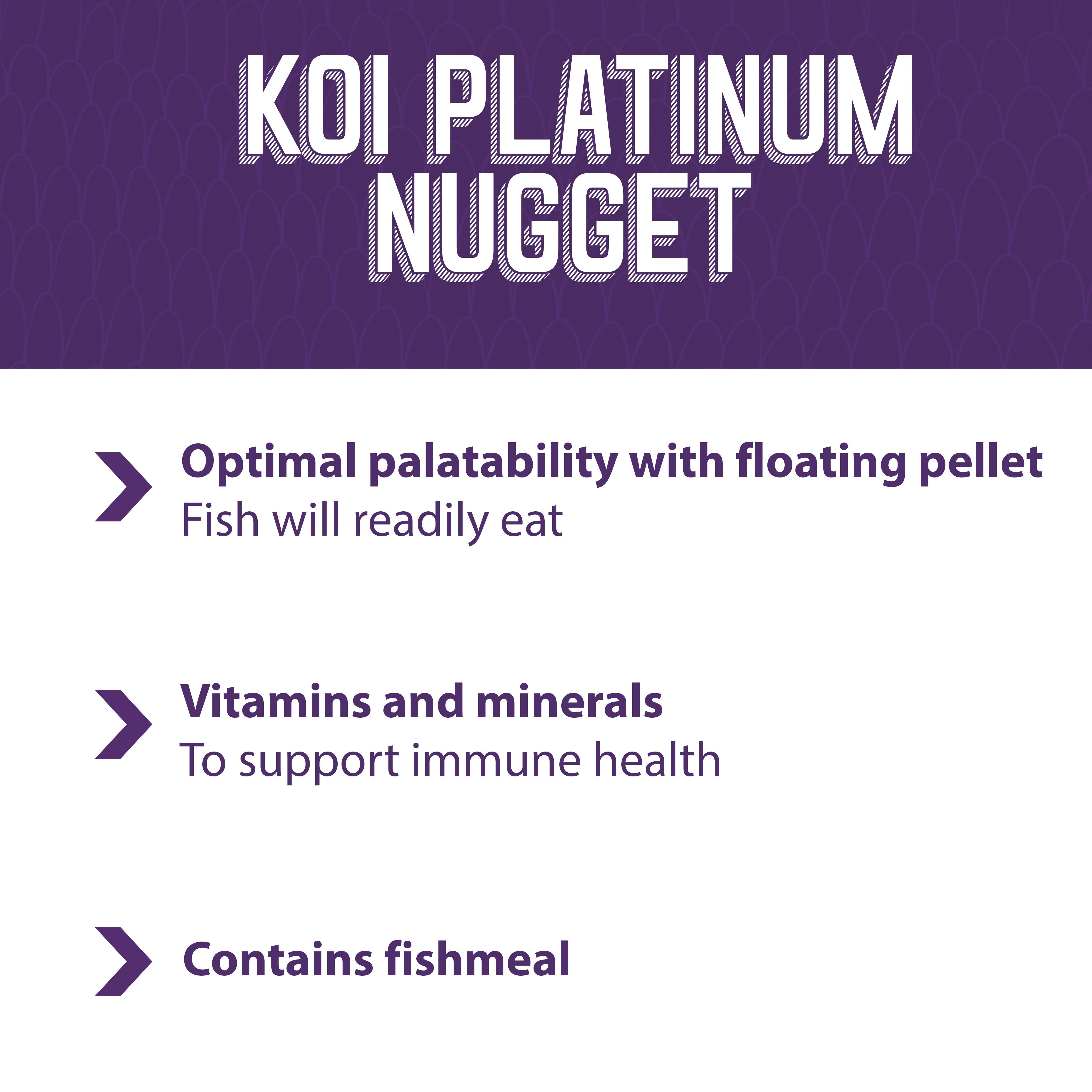 Koi Platinum nugget contain fishmeal