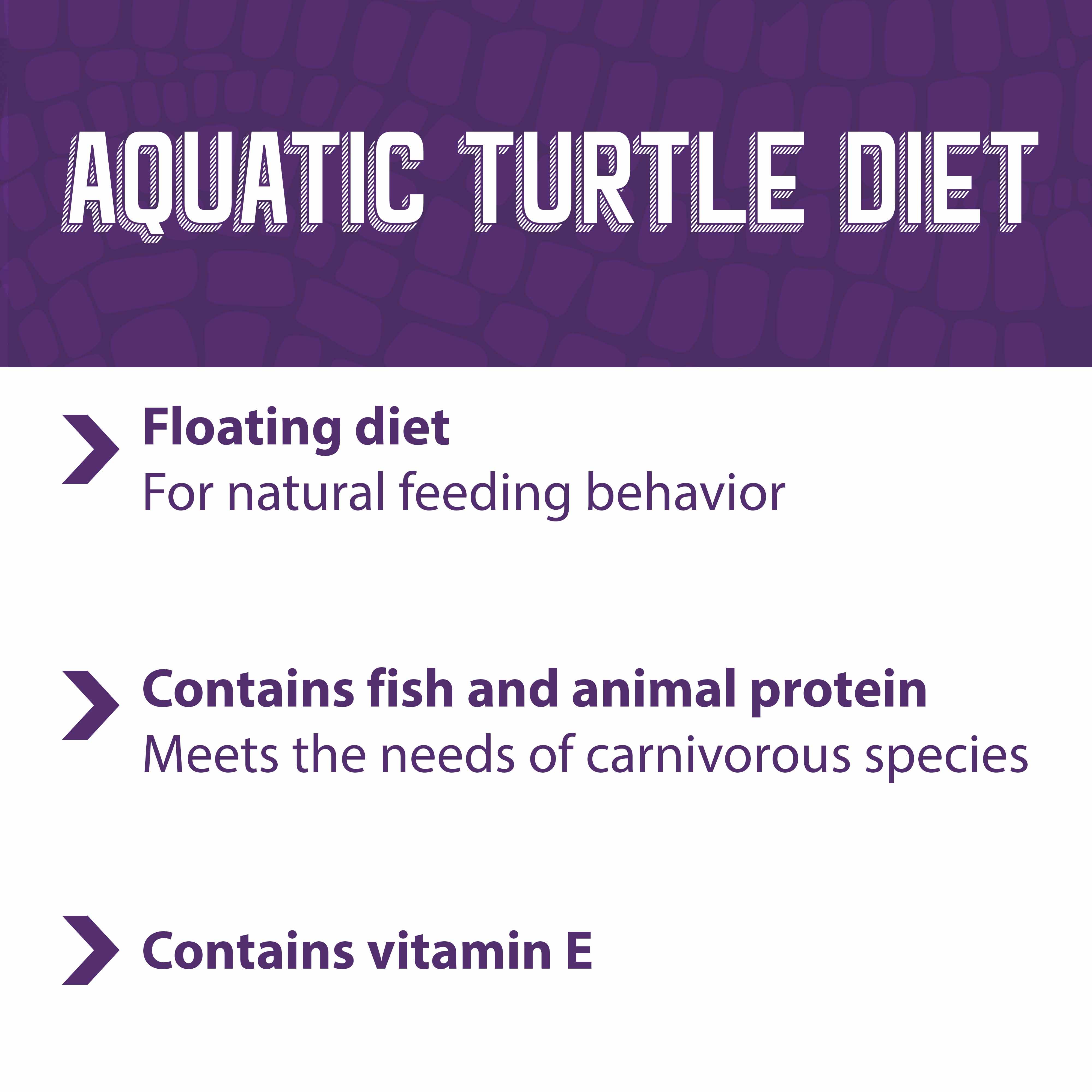 Aquatic turtle diet contains fish and animal protein