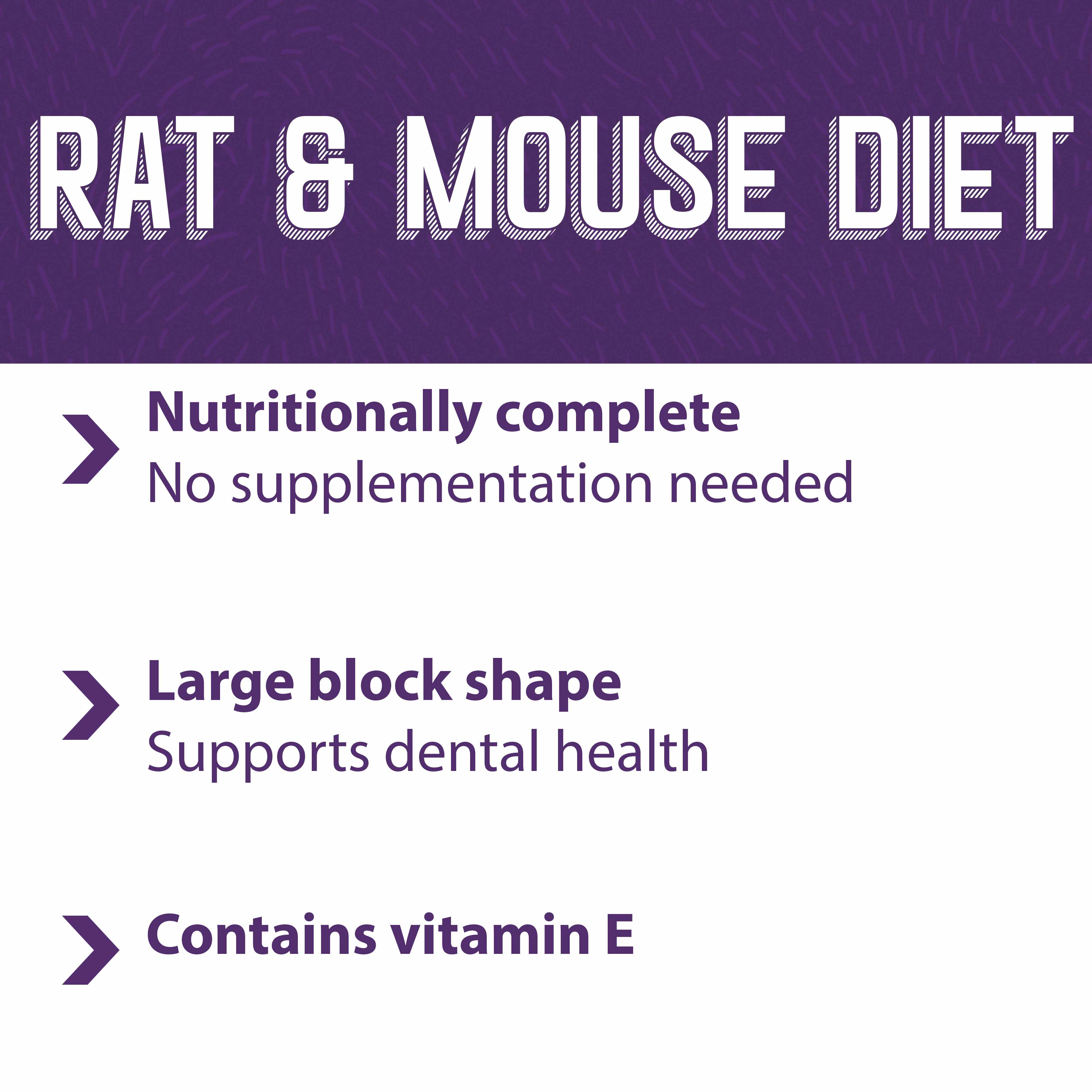 Rat and mouse diet is nutritionally complete