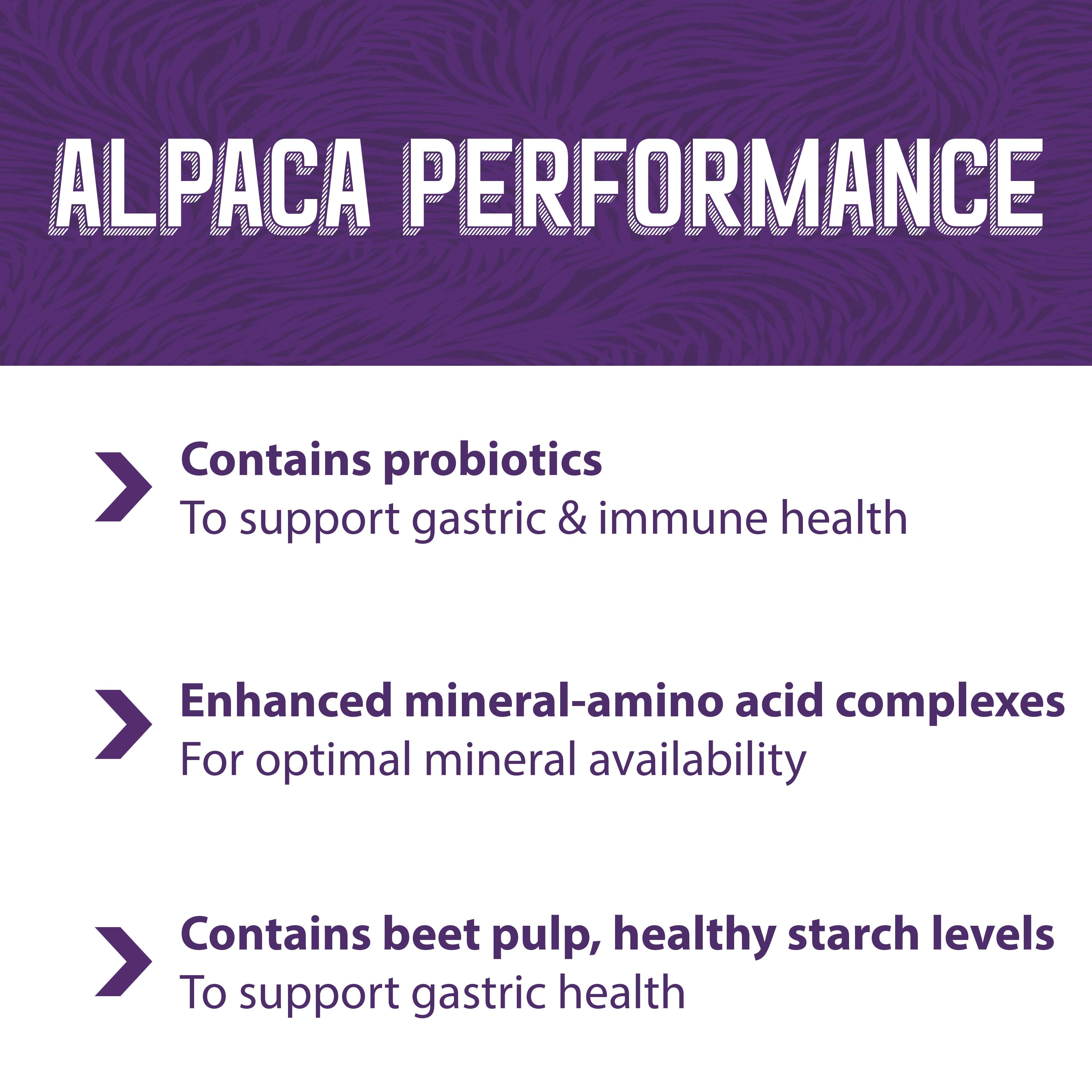 Alpaca performance contains probiotics