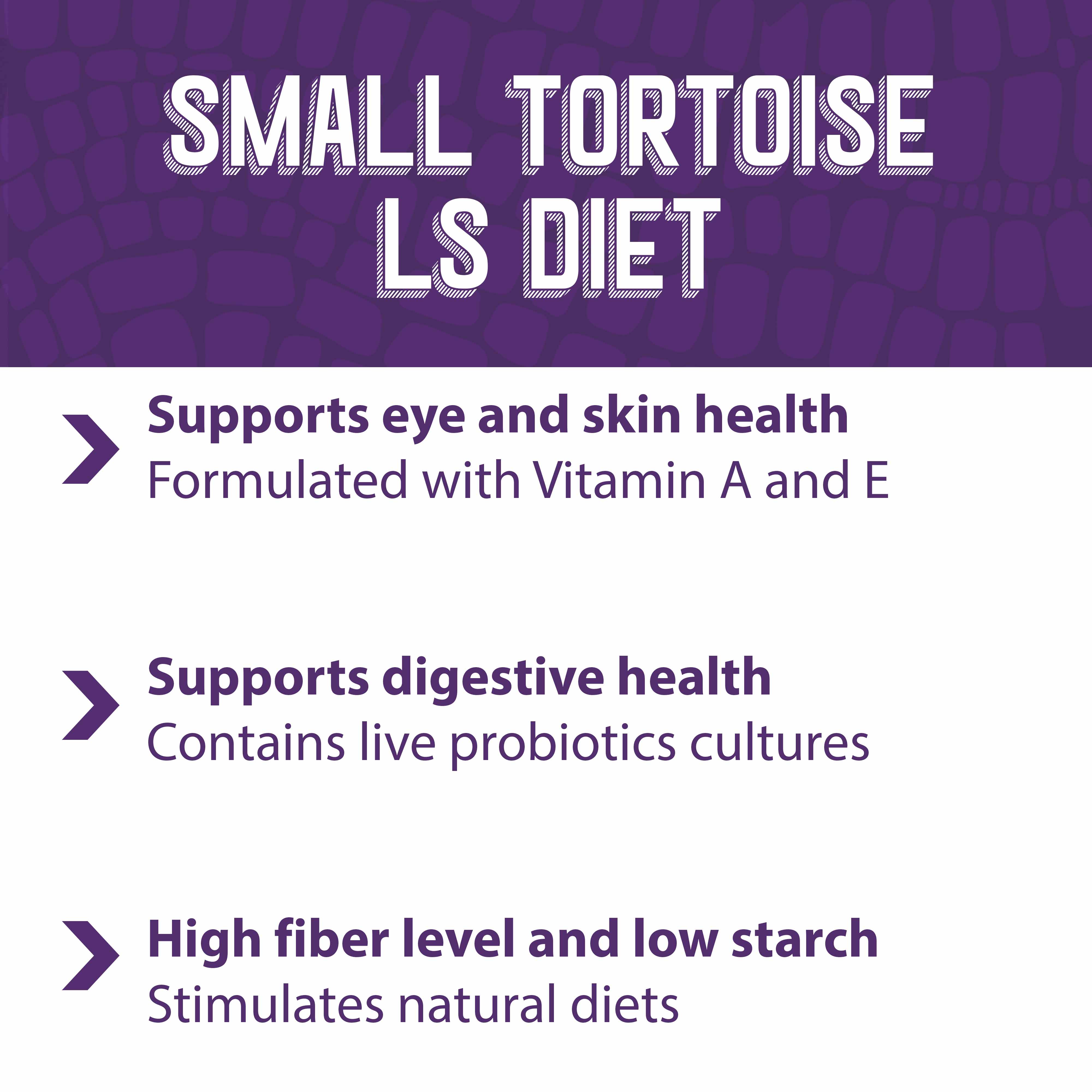 Small tortoise LS Diet supports eye and skin health