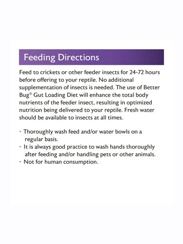 Mazuri Better Bug Gut-loading Diet